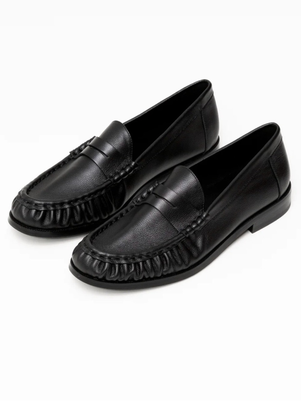 Shop-Peche Hugh Matte Leather Loafers